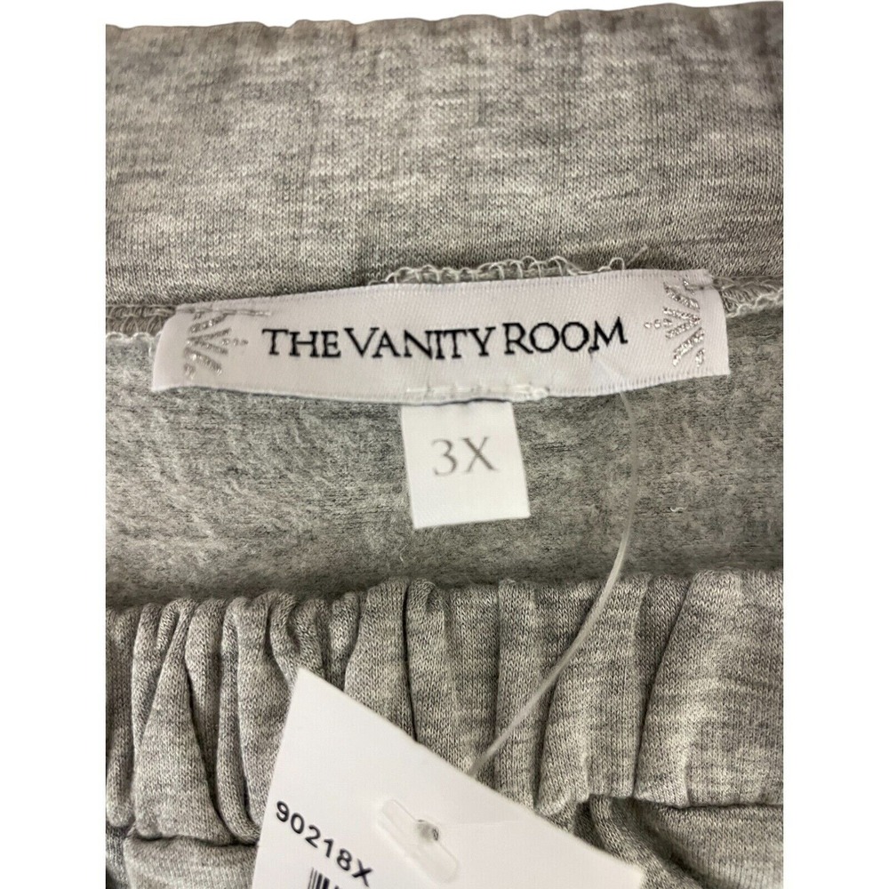 The Vanity Room Off the Shoulder Dress Womens Plus Size 3X Gray French Terry NWT - Picture 10 of 16